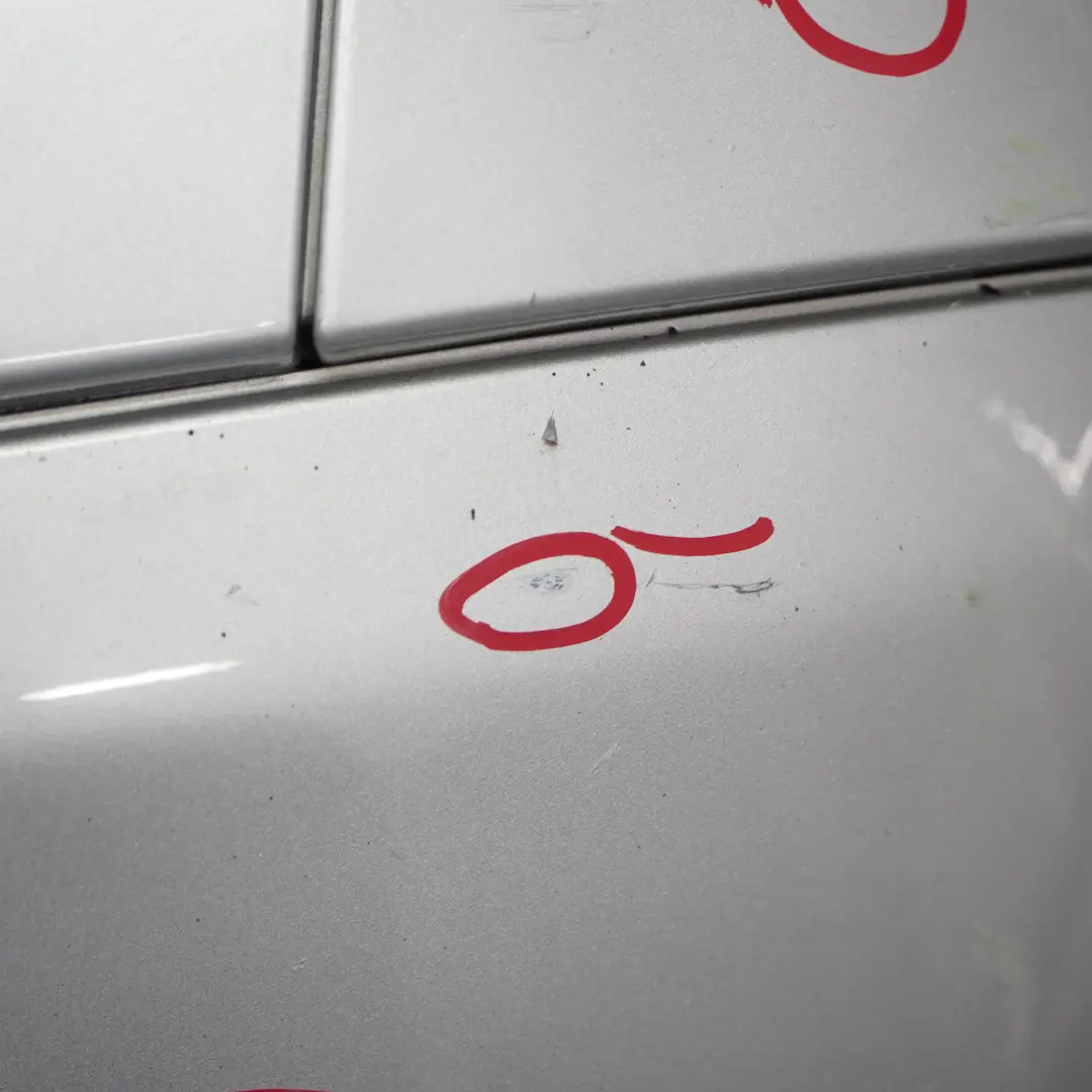 Bumper Trim Panel Brilliant Silver Metallic - 744 to Mercedes W203 Rear with Part number A2038851625 Mercedes W203 Rear Bumper Trim Panel Brilliant Silver Metallic - 744 - SKU A2038851625-BRS - Part number A2038851625