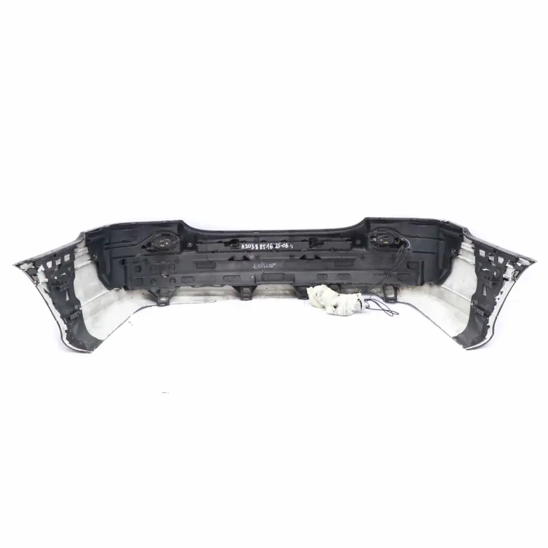 Bumper Cover Trim Panel Obsidian Black Metallic - 197 to Mercedes W203 Rear with Part number A2038851625 Mercedes W203 Rear Bumper Cover Trim Panel Obsidian Black Metallic - 197 - SKU A2038851625-OB1 - Part number A2038851625