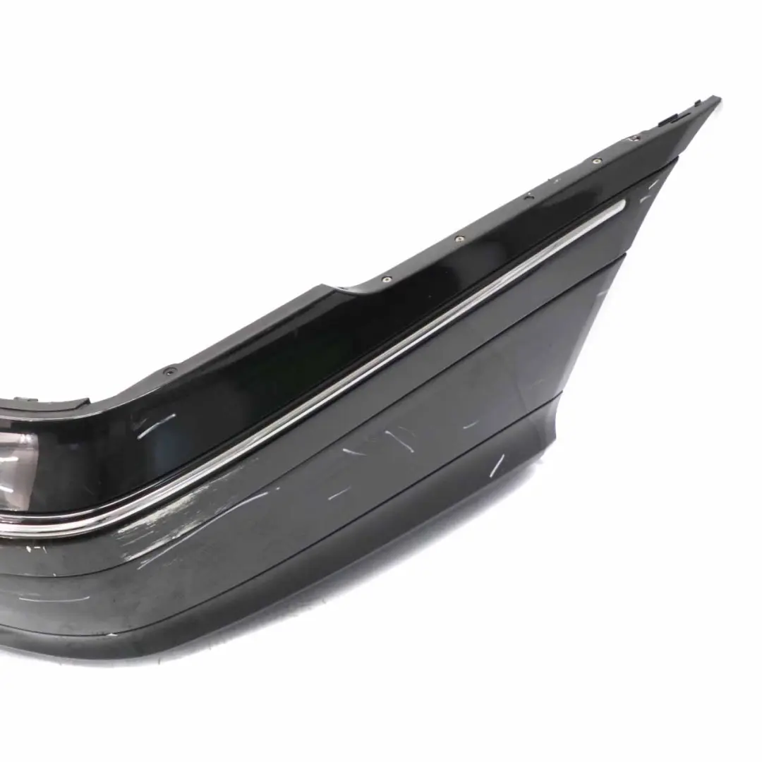 Bumper Cover Trim Panel Obsidian Black Metallic - 197 to Mercedes W203 Rear with Part number A2038851625 Mercedes W203 Rear Bumper Cover Trim Panel Obsidian Black Metallic - 197 - SKU A2038851625-OB1 - Part number A2038851625