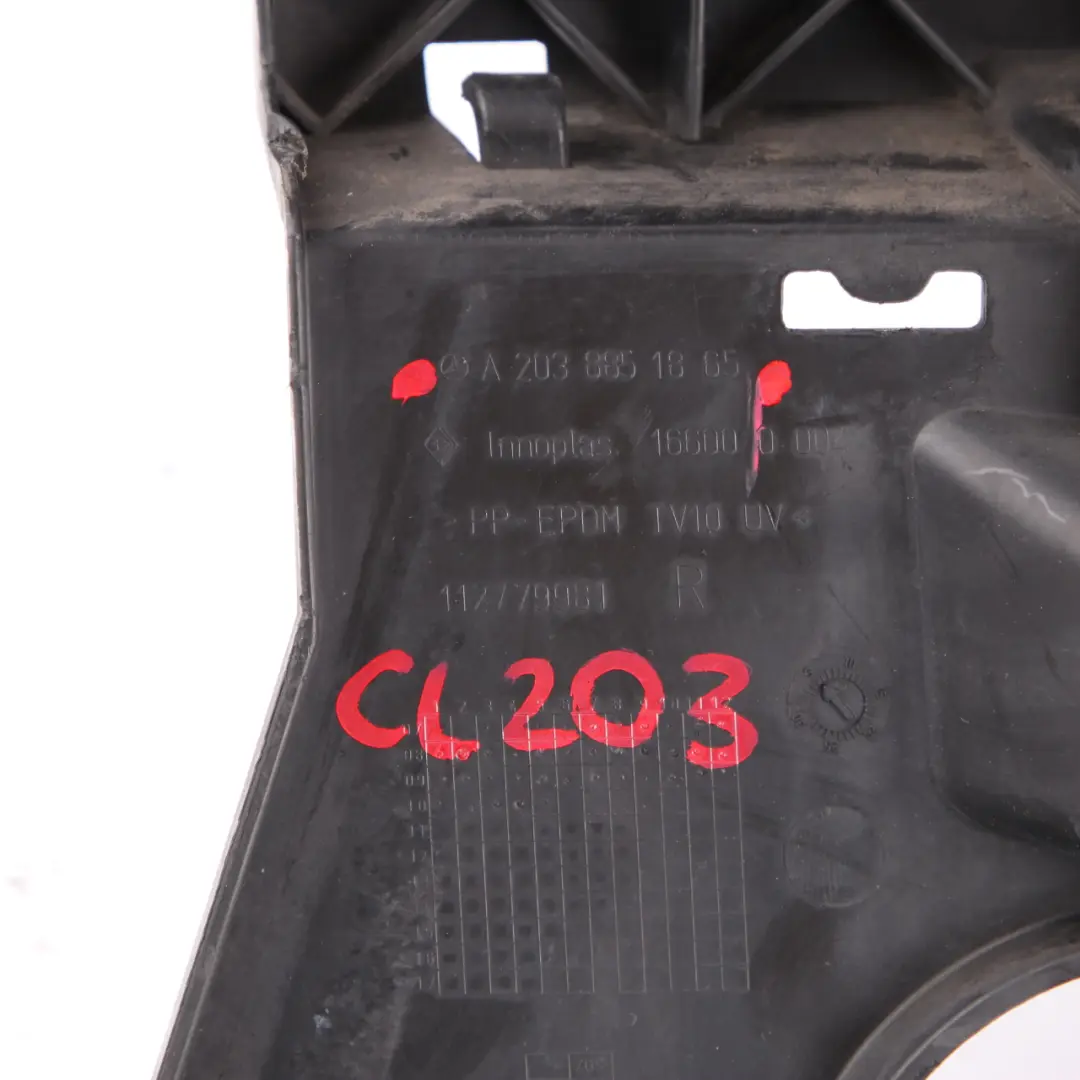 Mercedes CL203 Front Bumper Bracket Right O/S Holder Mount Trim - SKU A2038851865 - Part number A2038851865