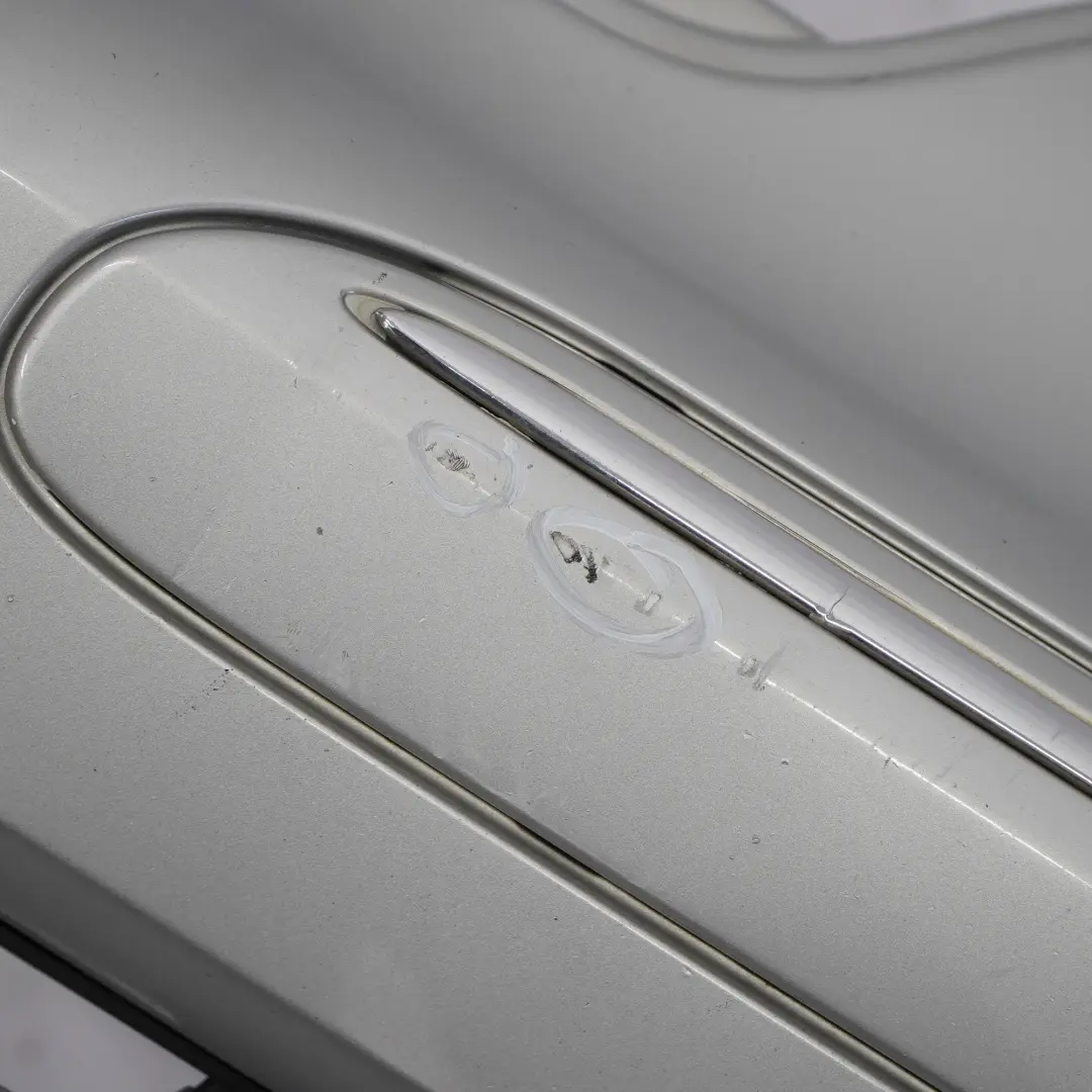 Front Bumper Trim Panel Brilliant Silver Metallic - 744 to Mercedes W203 with Part number A2038853025 Mercedes W203 Front Bumper Trim Panel Brilliant Silver Metallic - 744 - SKU A2038853025-BRS - Part number A2038853025