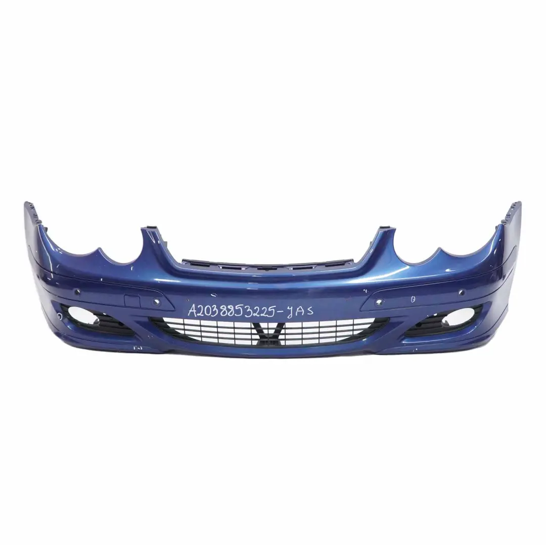 Front Bumper Trim Panel Jaspis Blue Metallic - 345 to Mercedes CL203 with Part number A2038853225 Mercedes CL203 Front Bumper Trim Panel Jaspis Blue Metallic - 345 - SKU A2038853225-JAS - Part number A2038853225