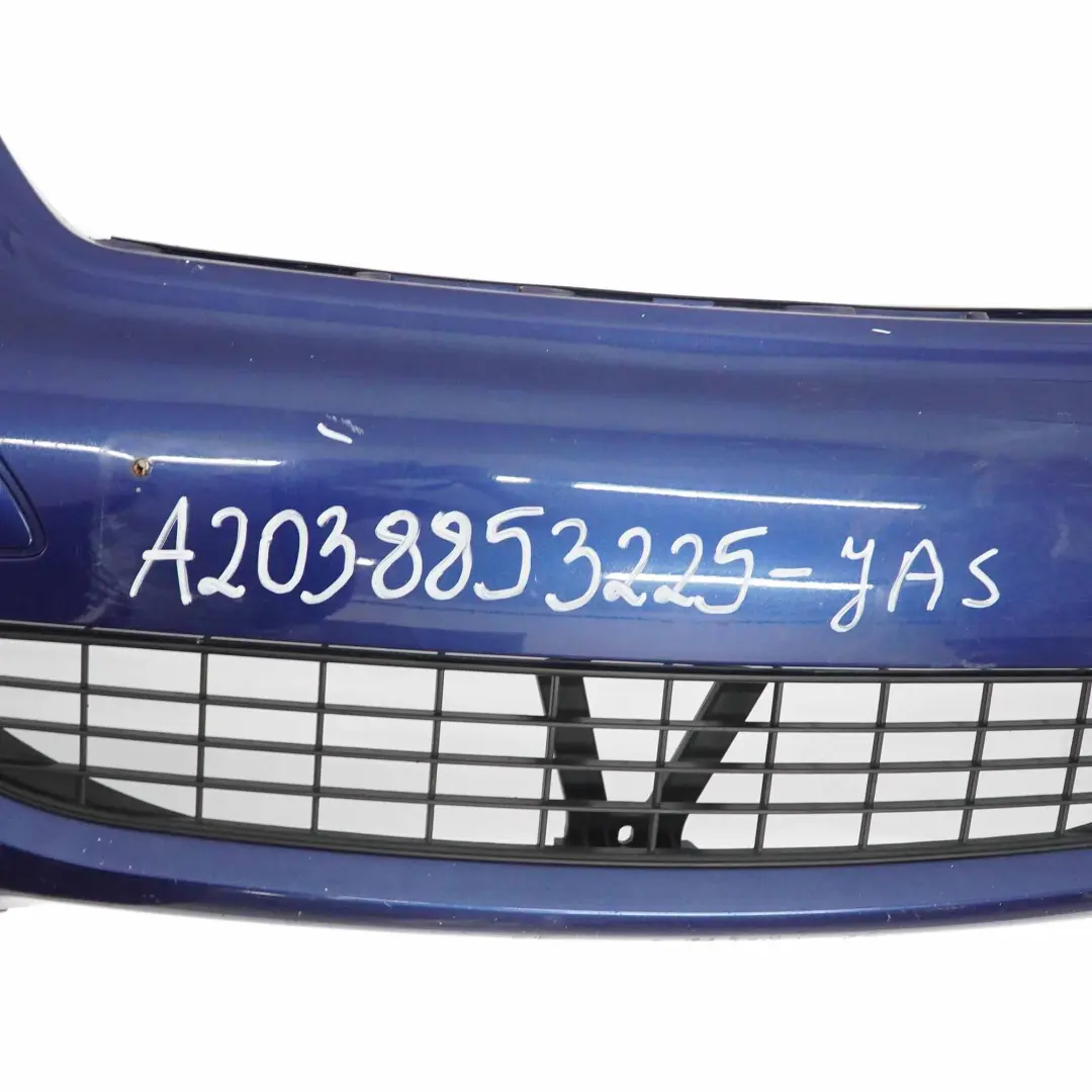 Front Bumper Trim Panel Jaspis Blue Metallic - 345 to Mercedes CL203 with Part number A2038853225 Mercedes CL203 Front Bumper Trim Panel Jaspis Blue Metallic - 345 - SKU A2038853225-JAS - Part number A2038853225