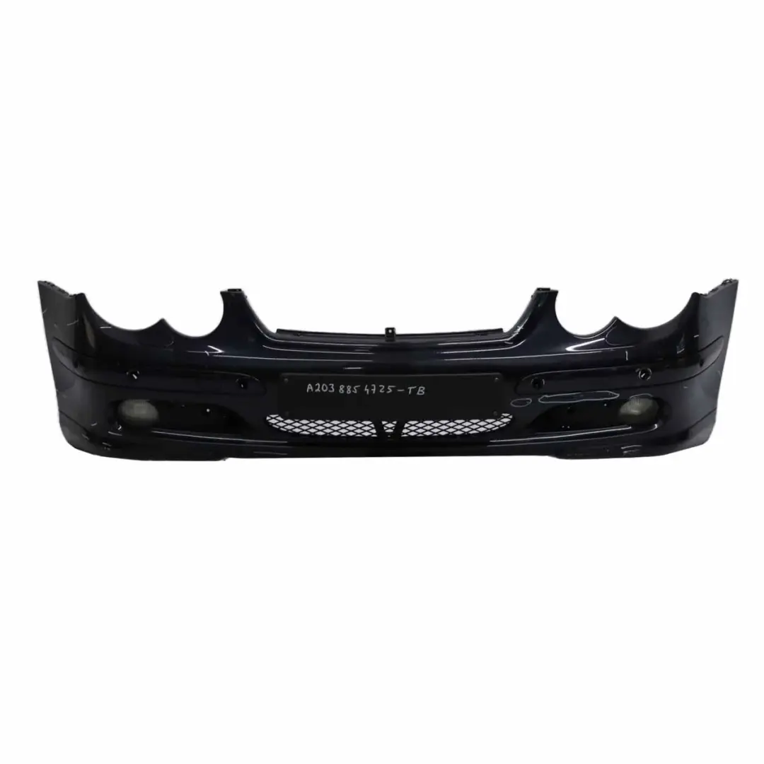 Bumper Front Trim Panel Covering Tanzanite Blue Metallic - 359 to Mercedes CL203 with Part number A2038854725 Mercedes CL203 Bumper Front Trim Panel Covering Tanzanite Blue Metallic - 359 - SKU A2038854725-TB - Part number A2038854725