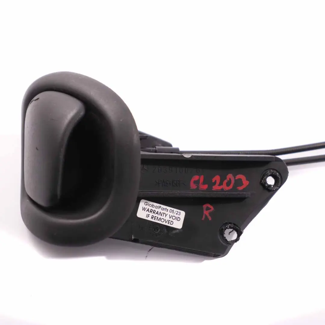 Poignée de Siège Avant Droite Cable pour Mercedes CLC CL203 à propos du numéro de pièce A2039100261 Mercedes CLC CL203 Poignée de Siège Avant Droite Cable - SKU A2039100261 - Numéro de pièce A2039100261