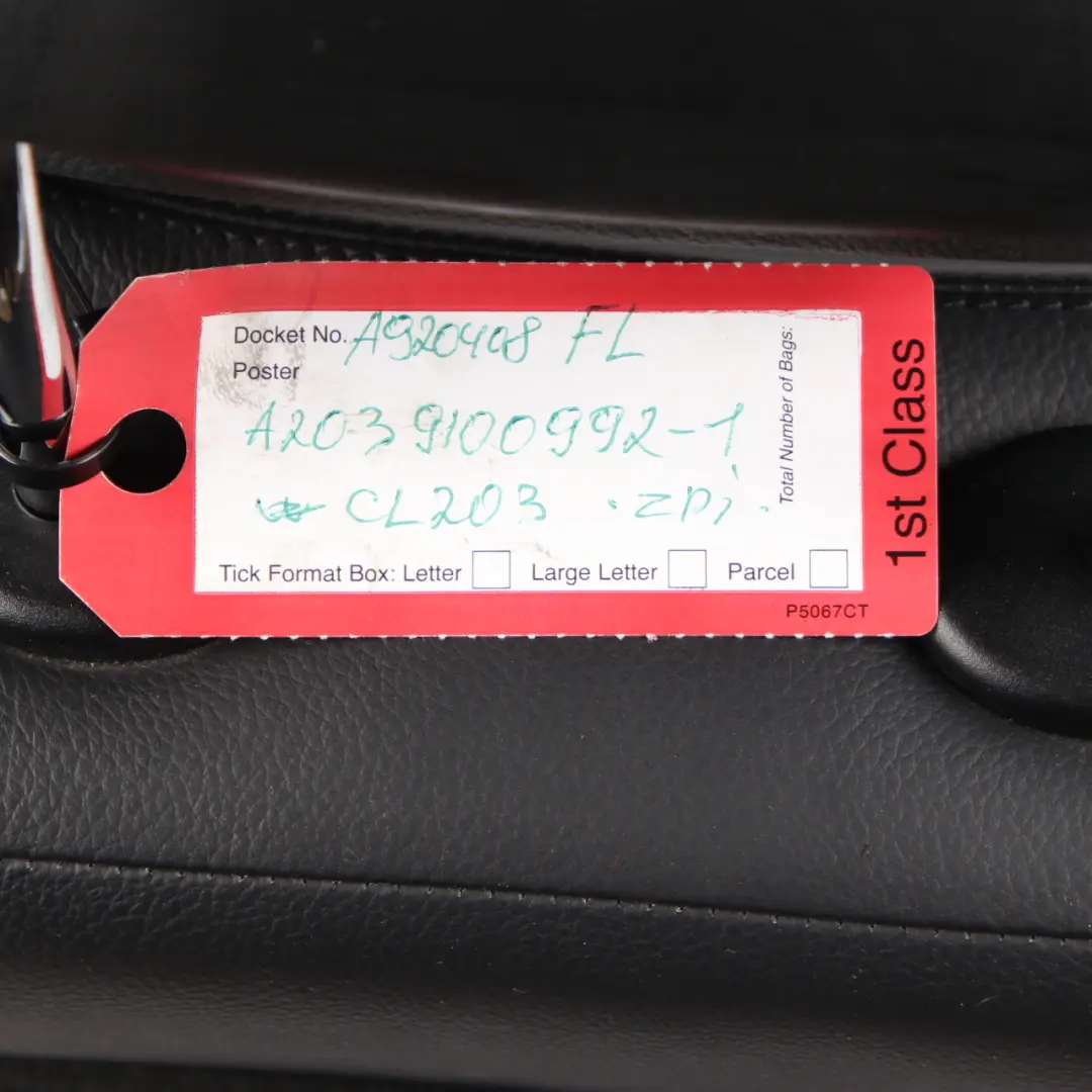 Mercedes CLC CL203 Coupé Siège avant chauffant en cuir noir gauche - SKU A2039100992-1 - Numéro de pièce A2039100992