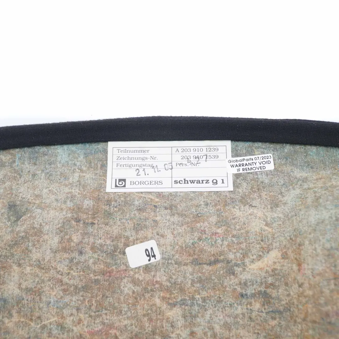Mercedes W203 Osłona Obudowa Fotela Lewy Przód - SKU A2039101239 - Numer Części A2039101239