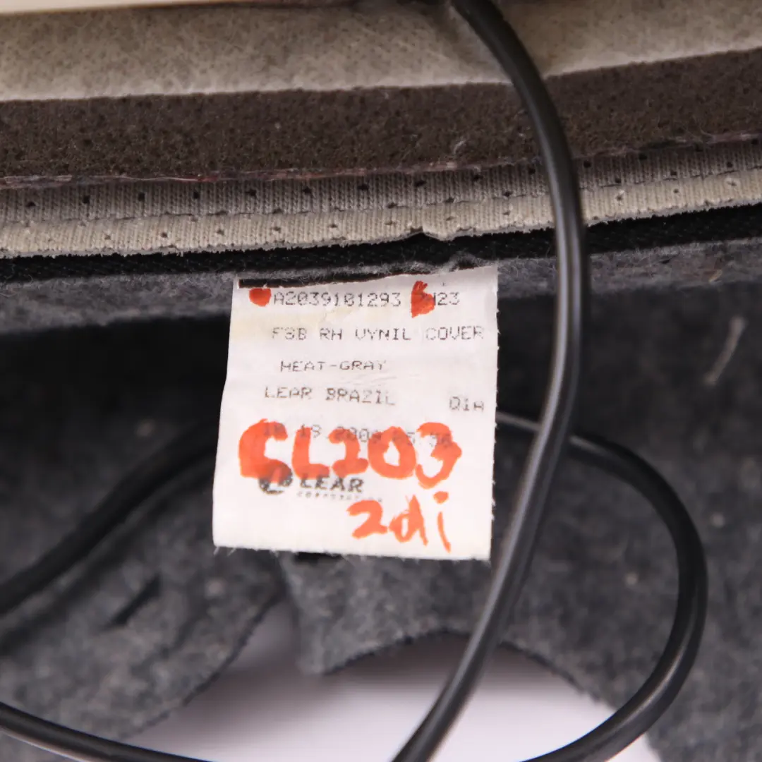 Backrest Front Right O/S Heated Sport Cover Imitation Leather to Mercedes W204 Seat with Part number A2039101293 Mercedes W204 Seat Backrest Front Right O/S Heated Sport Cover Imitation Leather - SKU A2039101293 - Part number A2039101293