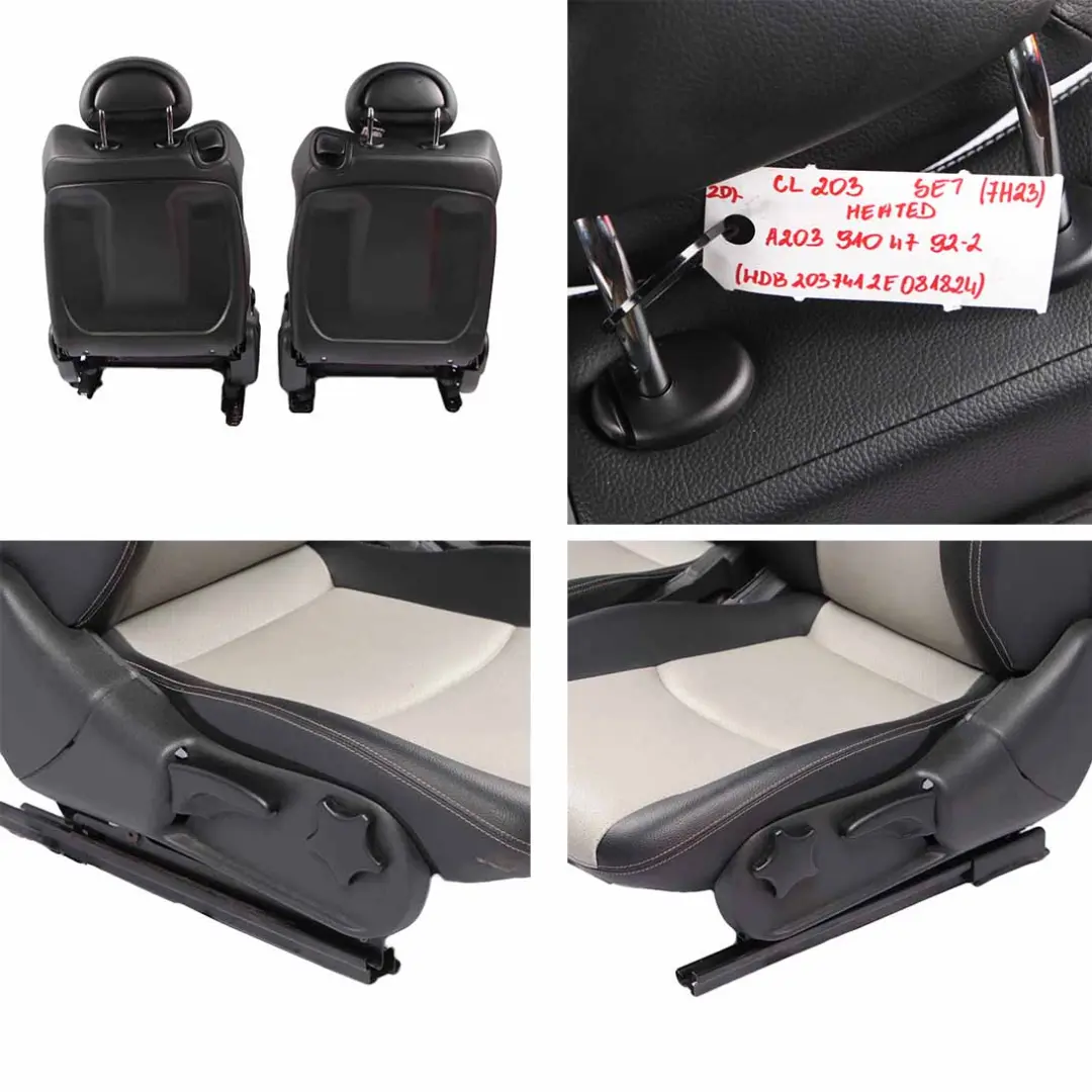  Seats Mercedes CL203 Coupe Heated MB-Tex Imitation Leather Artico Interior Seat - SKU A2039104792-2 - Part number A2039104792