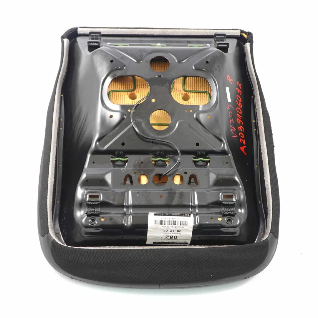 Mercedes W203 Asiento Delantero Sport Calefactable Delantero Funda Cuero Negro - SKU A2039106092 - Número de pieza A2039106092