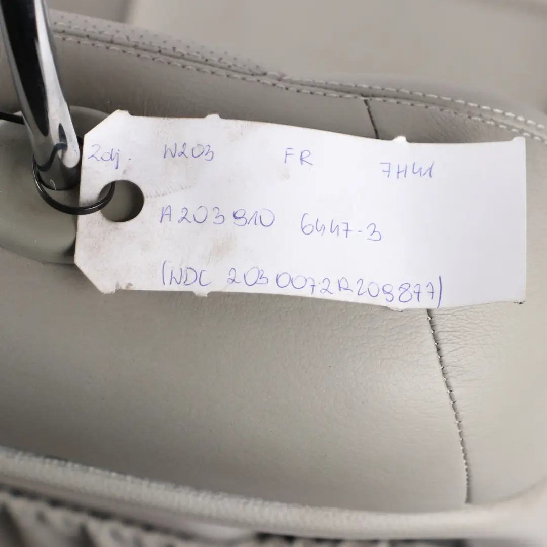 Front Seat Mercedes W203 Leather Combination Alpaca Grey Right O/S Electrical to with Part number A2039106447 Front Seat Mercedes W203 Leather Combination Alpaca Grey Right O/S Electrical - SKU A2039106447-3 - Part number A2039106447