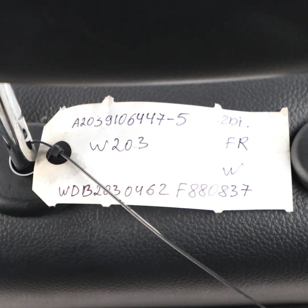 Front Seat Mercedes W203 Leather Combination Black Right O/S Electrical to with Part number A2039106447 Front Seat Mercedes W203 Leather Combination Black Right O/S Electrical - SKU A2039106447-5 - Part number A2039106447