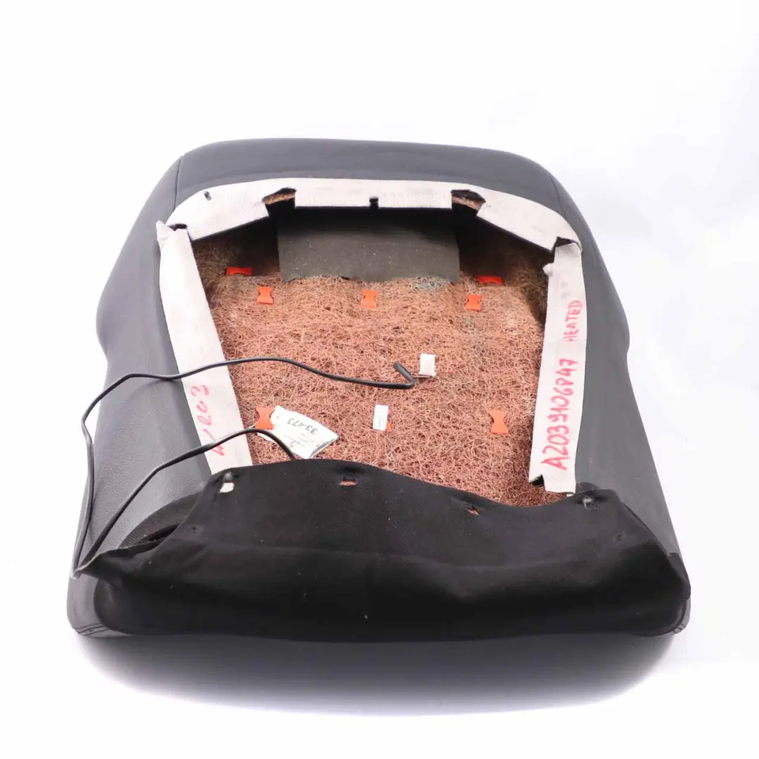 Mercedes W203 Front Seat Cover Heated Backrest Black Leather Left Right N/O/S - SKU A2039106847 - Part number A2039106847