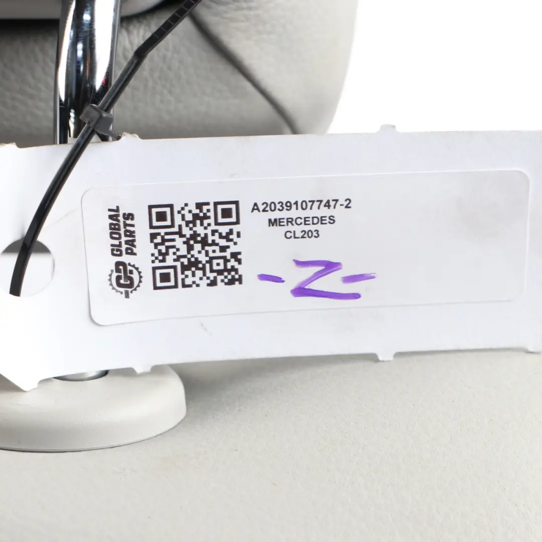 Front Seat Left N/S Interior Leather Grey to Mercedes CLC CL203 with Part number A2039107747 Mercedes CLC CL203 Front Seat Left N/S Interior Leather Grey - SKU A2039107747-2 - Part number A2039107747
