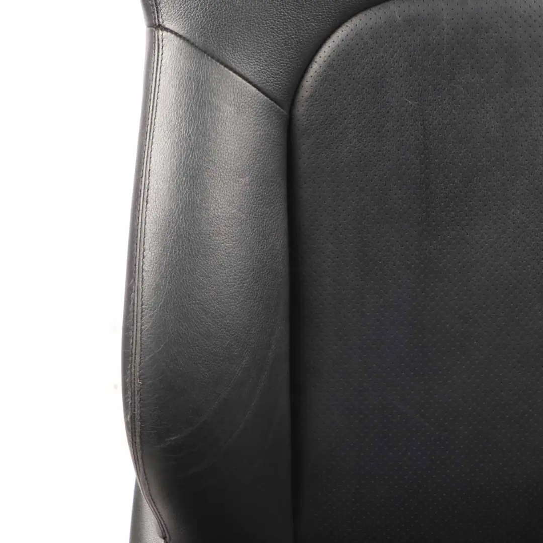 Backrest Front Heated Right O/S Covering Black Leather to Mercedes CL203 Seat with Part number A2039107847 Mercedes CL203 Seat Backrest Front Heated Right O/S Covering Black Leather - SKU A2039107847-1 - Part number A2039107847
