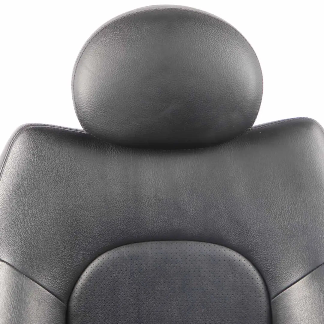 Backrest Front Heated Right O/S Covering Black Leather to Mercedes CL203 Seat with Part number A2039107847 Mercedes CL203 Seat Backrest Front Heated Right O/S Covering Black Leather - SKU A2039107847-1 - Part number A2039107847