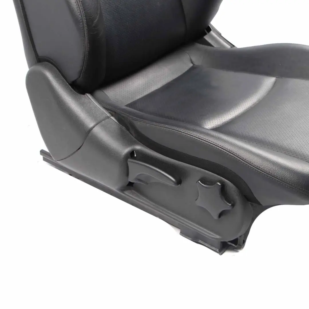 Backrest Front Heated Right O/S Covering Black Leather to Mercedes CL203 Seat with Part number A2039107847 Mercedes CL203 Seat Backrest Front Heated Right O/S Covering Black Leather - SKU A2039107847-1 - Part number A2039107847