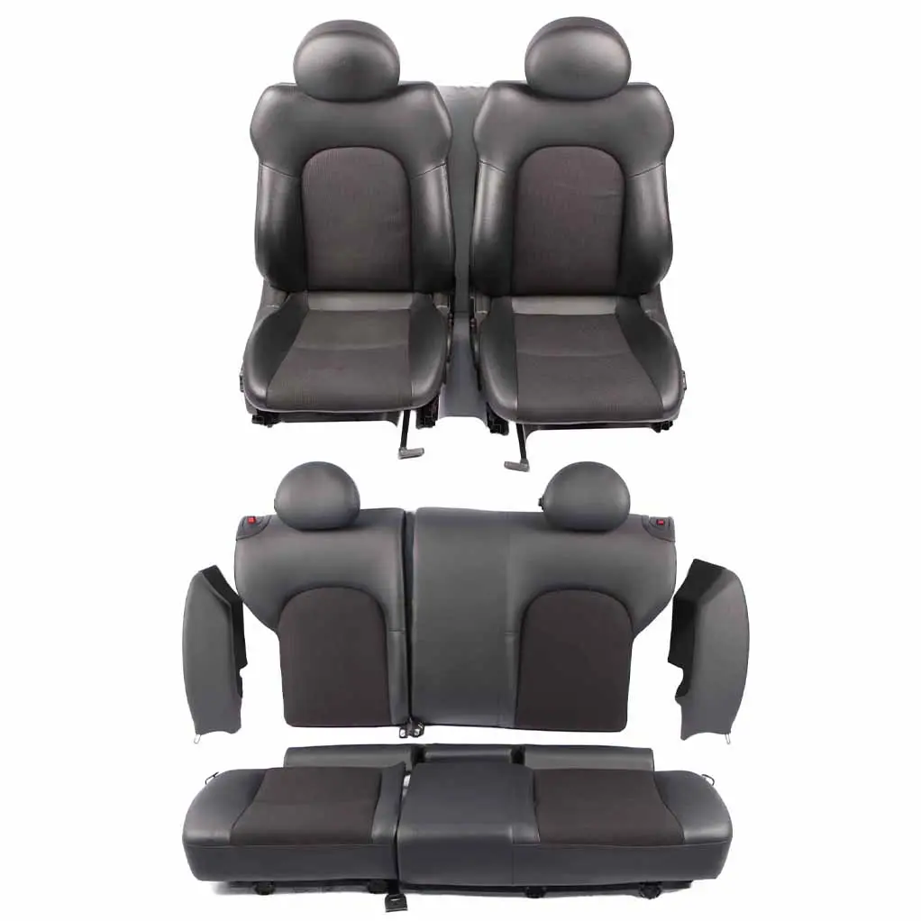  Seats Mercedes CL203 Coupe Fabric Leather ARTICO Black Interior Front Rear Seat - SKU A2039109692-1 - Part number A2039109692