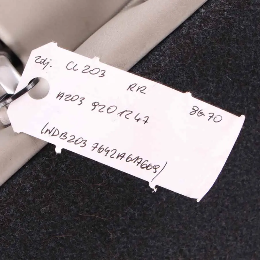 Mercedes CL203 Seat Backrest Rear Right O/S Seat Back Cover Beige Leather - SKU A2039201247 - Part number A2039201247