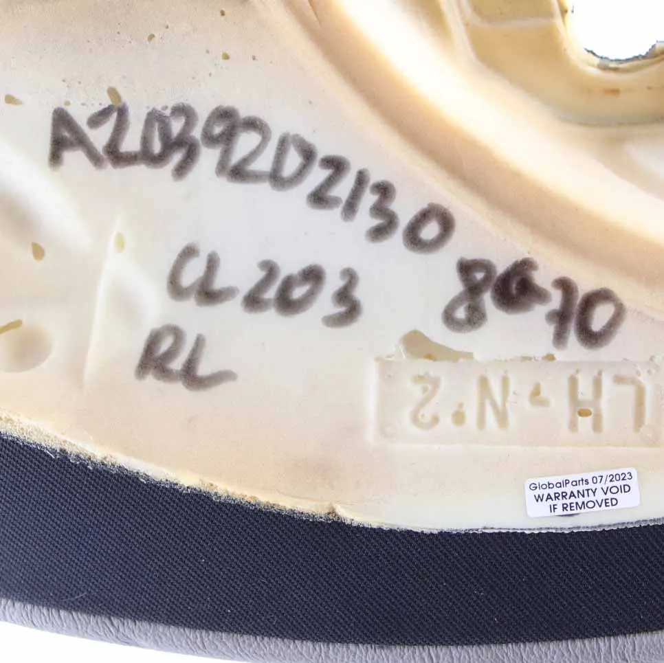 Backrest Lateral Panel Rear Seat Left N/S Leather Beige to Mercedes CL203 with Part number A2039202130 Mercedes CL203 Backrest Lateral Panel Rear Seat Left N/S Leather Beige - SKU A2039202130 - Part number A2039202130