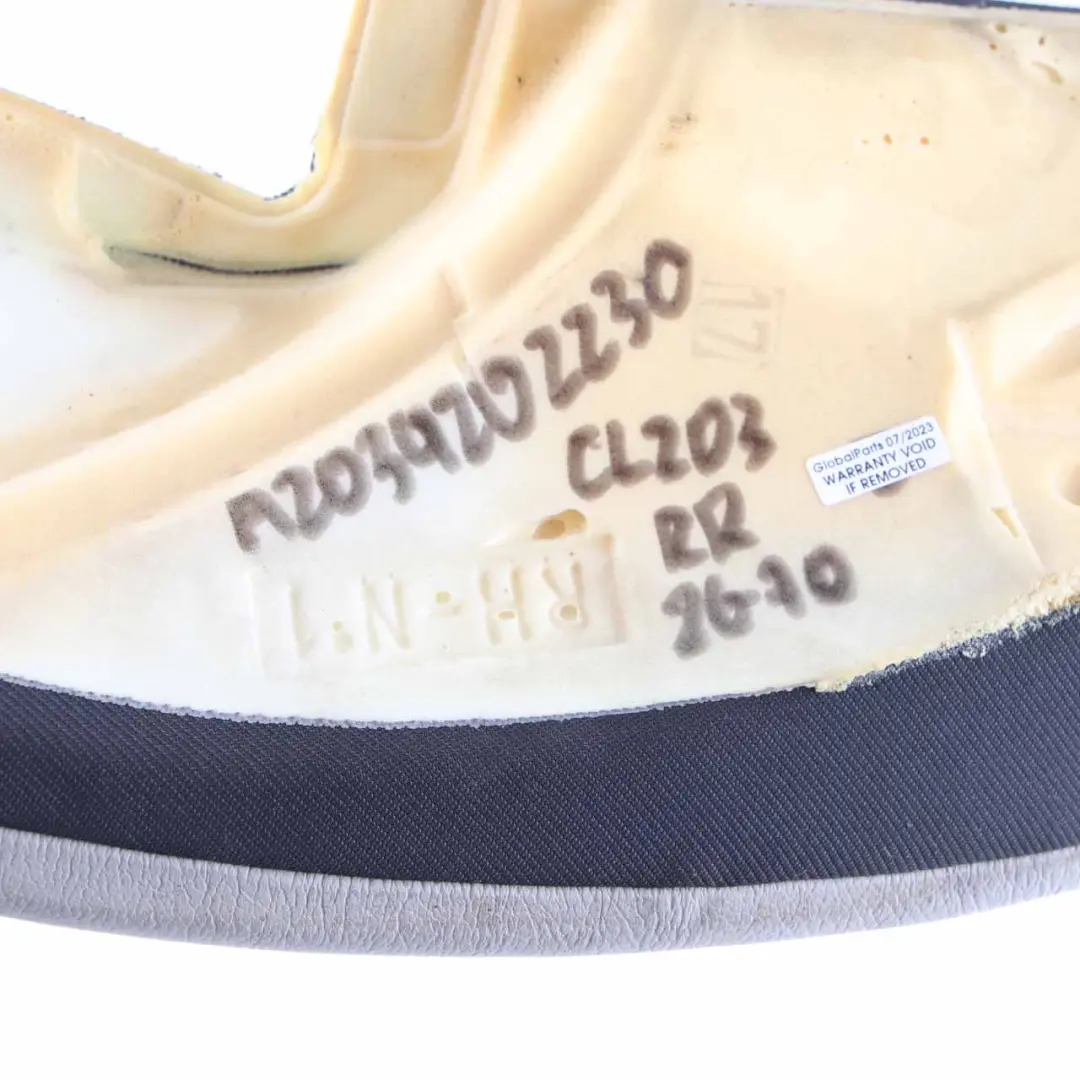 Backrest Lateral Panel Rear Seat Right O/S Leather Beige to Mercedes CL203 with Part number A2039202230 Mercedes CL203 Backrest Lateral Panel Rear Seat Right O/S Leather Beige - SKU A2039202230 - Part number A2039202230