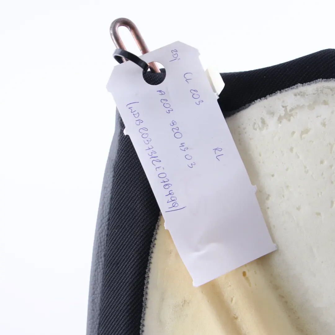 Backrest Lateral Panel Rear Seat Left N/S Imitation Leather Black to Mercedes CL203 with Part number A2039204303 Mercedes CL203 Backrest Lateral Panel Rear Seat Left N/S Imitation Leather Black - SKU A2039204303 - Part number A2039204303