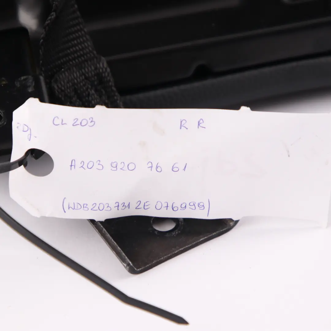 Mercedes W203 CLC Rücksitz Rechts Bank Couch Kunstleder Schwarz Grau - SKU A2039207661 - Teilenummer A2039207661