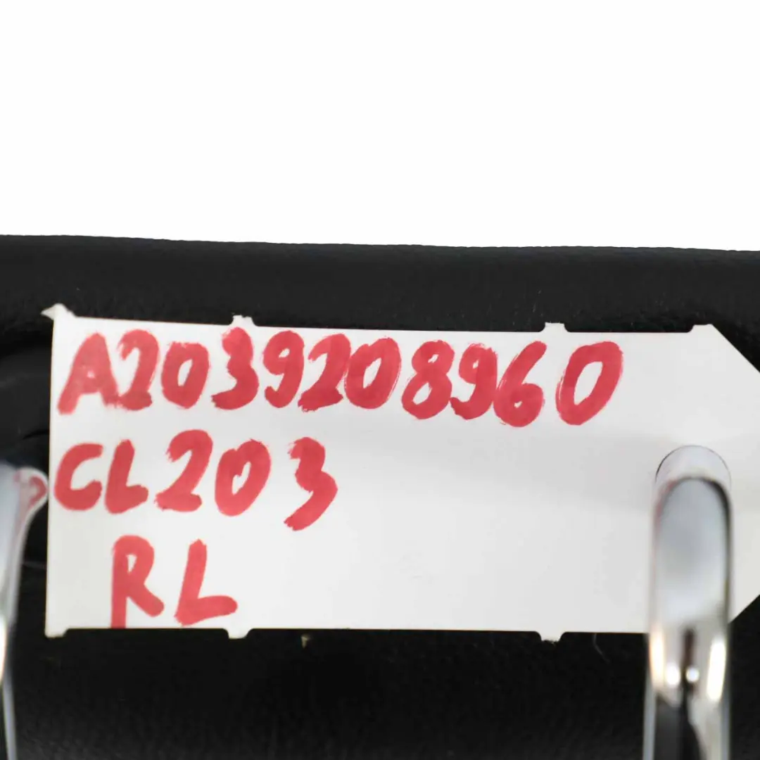 Asiento Trasero Izquierdo Respaldo Cuero Negro Antracita para Mercedes CL203 con número de pieza A2039208960 Mercedes CL203 Asiento Trasero Izquierdo Respaldo Cuero Negro Antracita - SKU A2039208960 - Número de pieza A2039208960