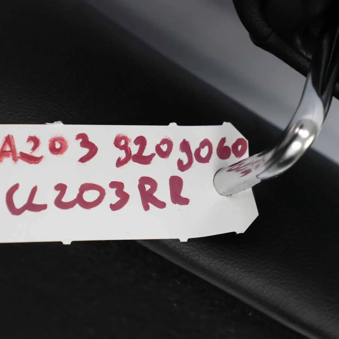 Mercedes CL203 Asiento Trasero Derecho Respaldo Cuero Negro Antracita - SKU A2039209060 - Número de pieza A2039209060