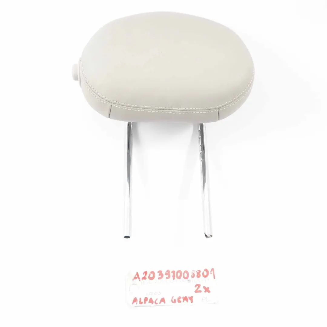 Sitz Kopfstütze vorne links rechts Grau Leder Kopfstütze für Mercedes W203 mit Teilenummer A2039700880 Mercedes W203 Sitz Kopfstütze vorne links rechts Grau Leder Kopfstütze - SKU A2039700880-1 - Teilenummer A2039700880