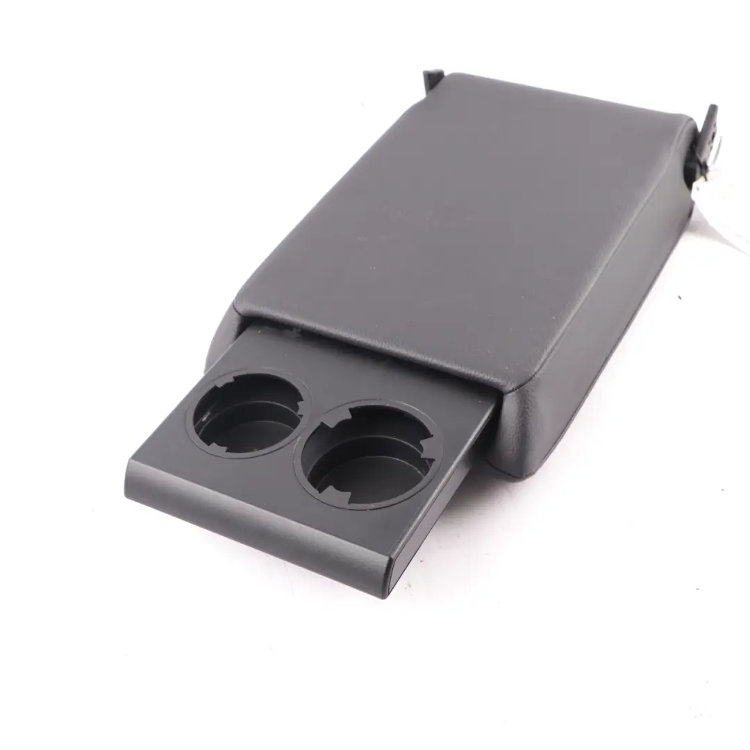 Mercedes W203 Rear Armrest Backrest Panel Arm Rest Cup Holder Leather Black - SKU A2039701730-1 - Part number A2039701730