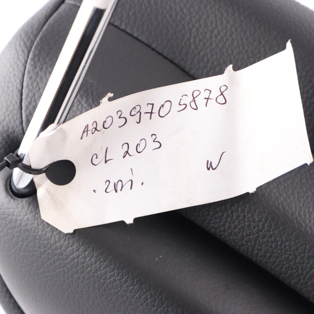 Front Seat Headrest Left Right N/O/S Black Leather Head Rest to Mercedes CLC CL203 with Part number A2039705878 Mercedes CLC CL203 Front Seat Headrest Left Right N/O/S Black Leather Head Rest - SKU A2039705878 - Part number A2039705878