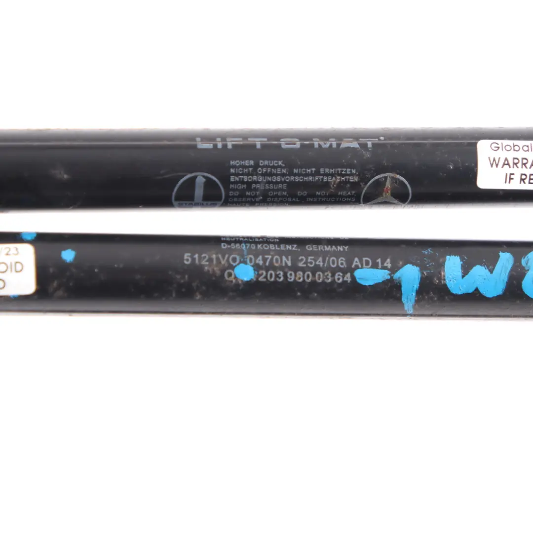 Pressure Strut Tailgate Boot Trunk Set to Mercedes S203 Wagon Gas with Part number A2039800364 Mercedes S203 Wagon Gas Pressure Strut Tailgate Boot Trunk Set - SKU A2039800364-1 - Part number A2039800364