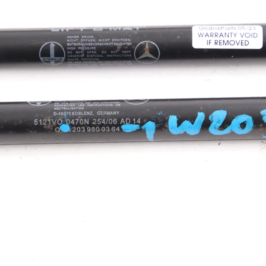 Pressure Strut Tailgate Boot Trunk Set to Mercedes S203 Wagon Gas with Part number A2039800364 Mercedes S203 Wagon Gas Pressure Strut Tailgate Boot Trunk Set - SKU A2039800364-1 - Part number A2039800364