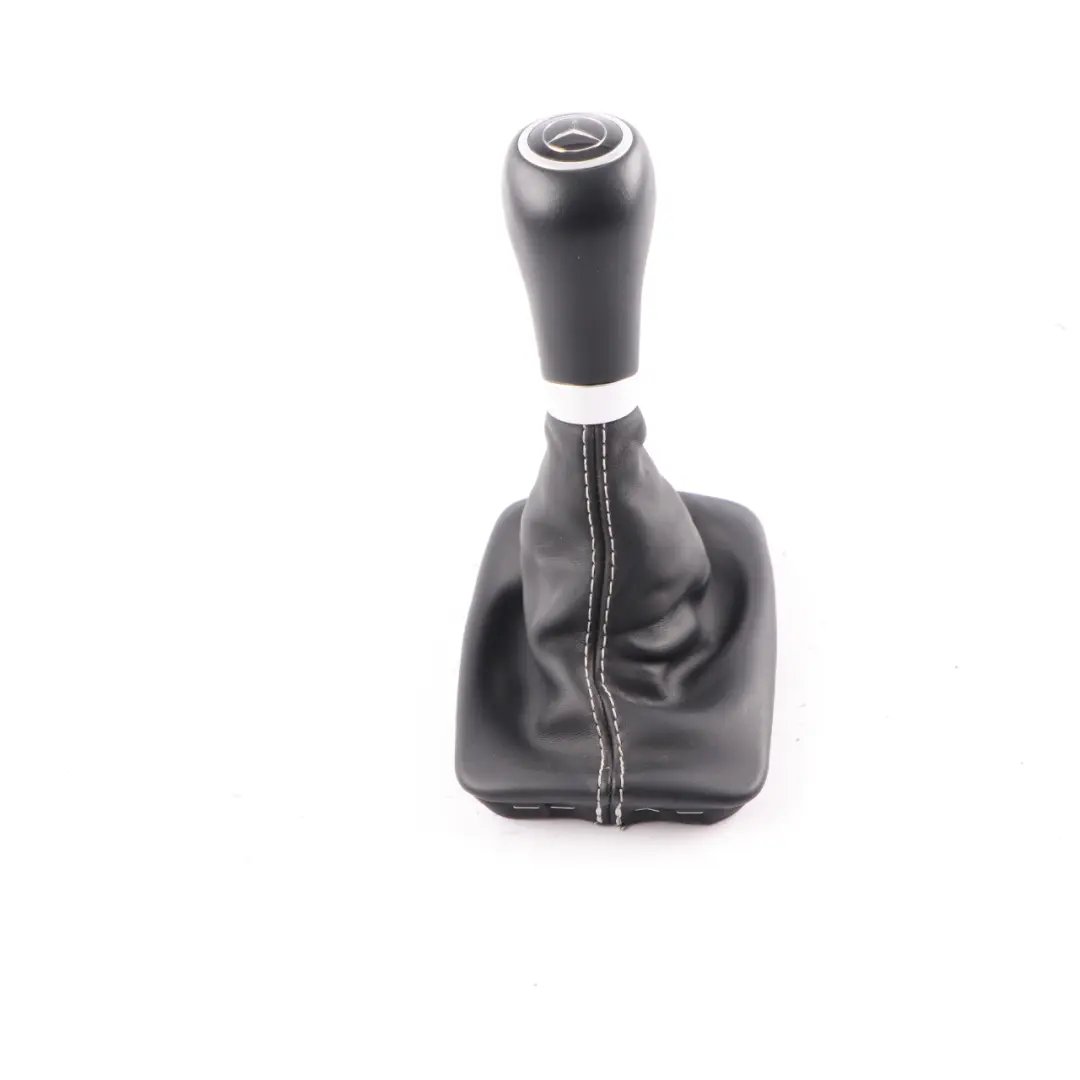 Shift Selector Cover Lever Knob Leather Black to Mercedes W204 Gear with Part number A2042675610 Mercedes W204 Gear Shift Selector Cover Lever Knob Leather Black - SKU A2042675610 - Part number A2042675610