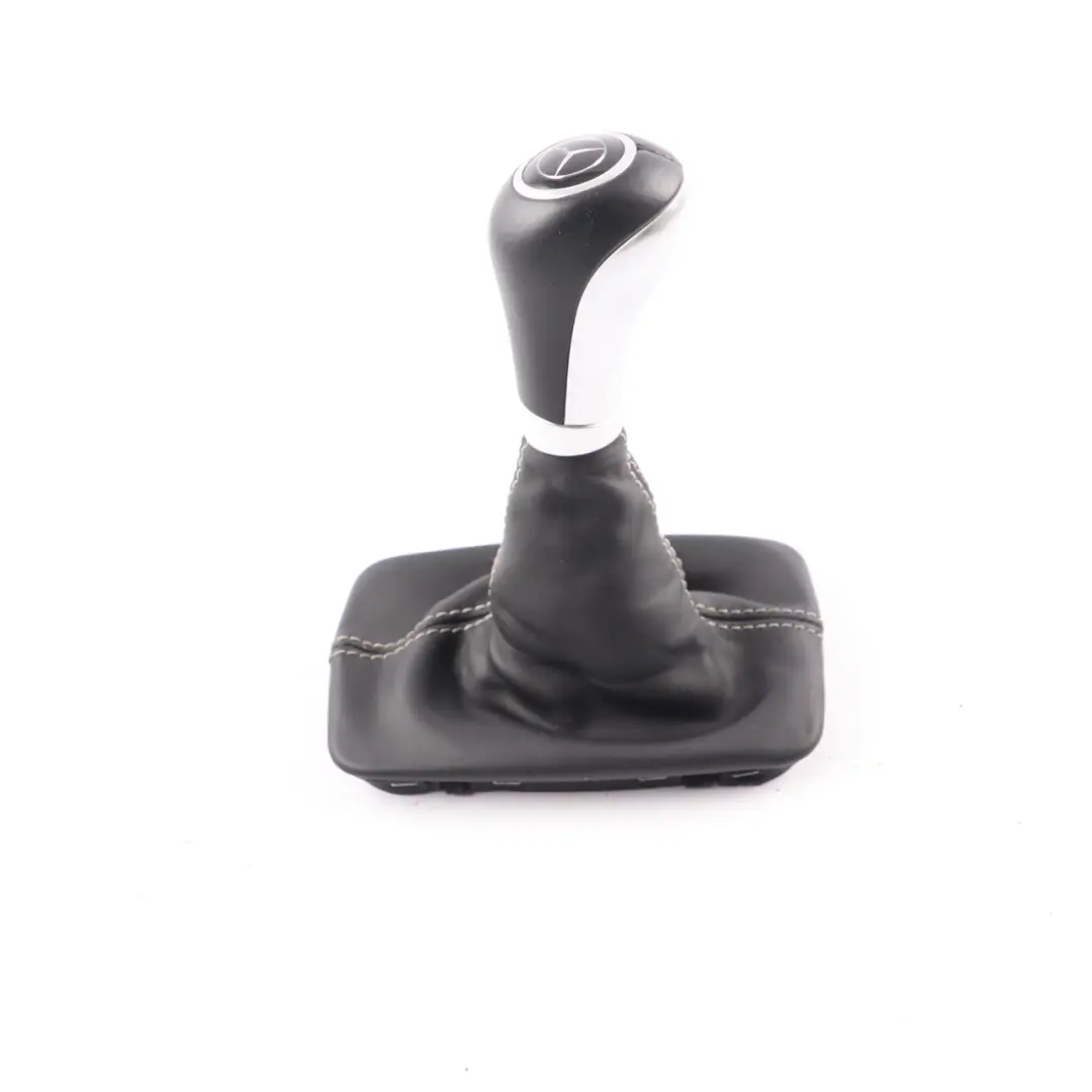 Shift Selector Cover Lever Knob Leather Black to Mercedes W204 Gear with Part number A2042675610 Mercedes W204 Gear Shift Selector Cover Lever Knob Leather Black - SKU A2042675610 - Part number A2042675610