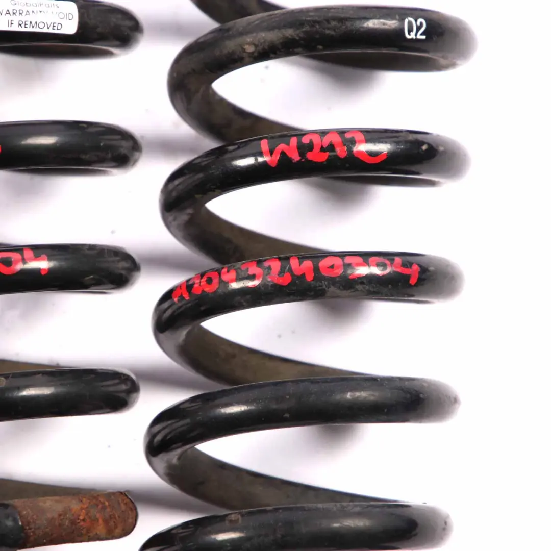 Coil Spring Rear Axle Suspension Set to Mercedes W204 W212 with Part number A2043240304 Mercedes W204 W212 Coil Spring Rear Axle Suspension Set - SKU A2043240304 - Part number A2043240304