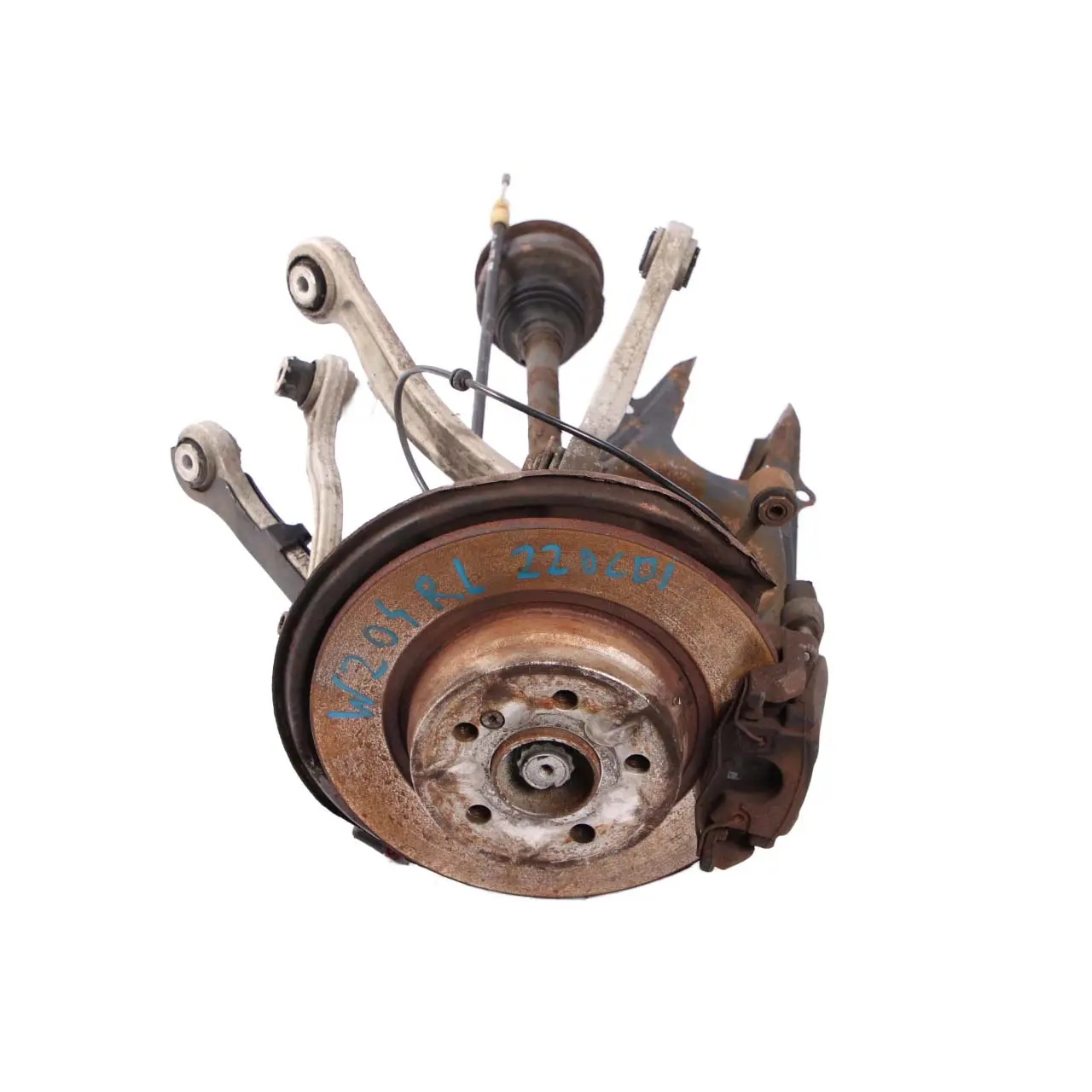 Mercedes W204 220 CDI Jambes de suspension arrière gauche Moyeu roue de frein