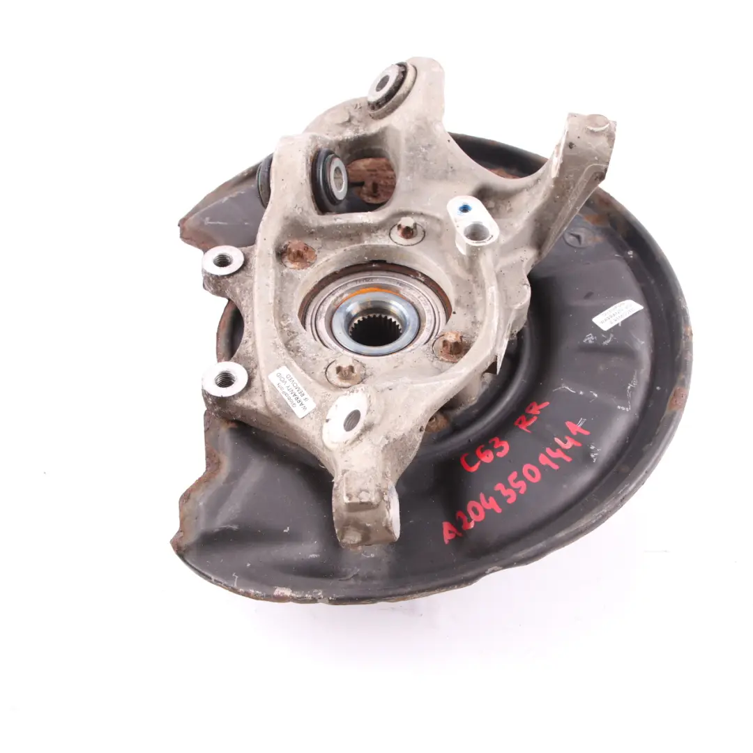 Mercedes W204 Wheel Hub C63 AMG Rear Suspension Carrier Brake Cover Right O/S - SKU A2043501441 - Part number A2043501341