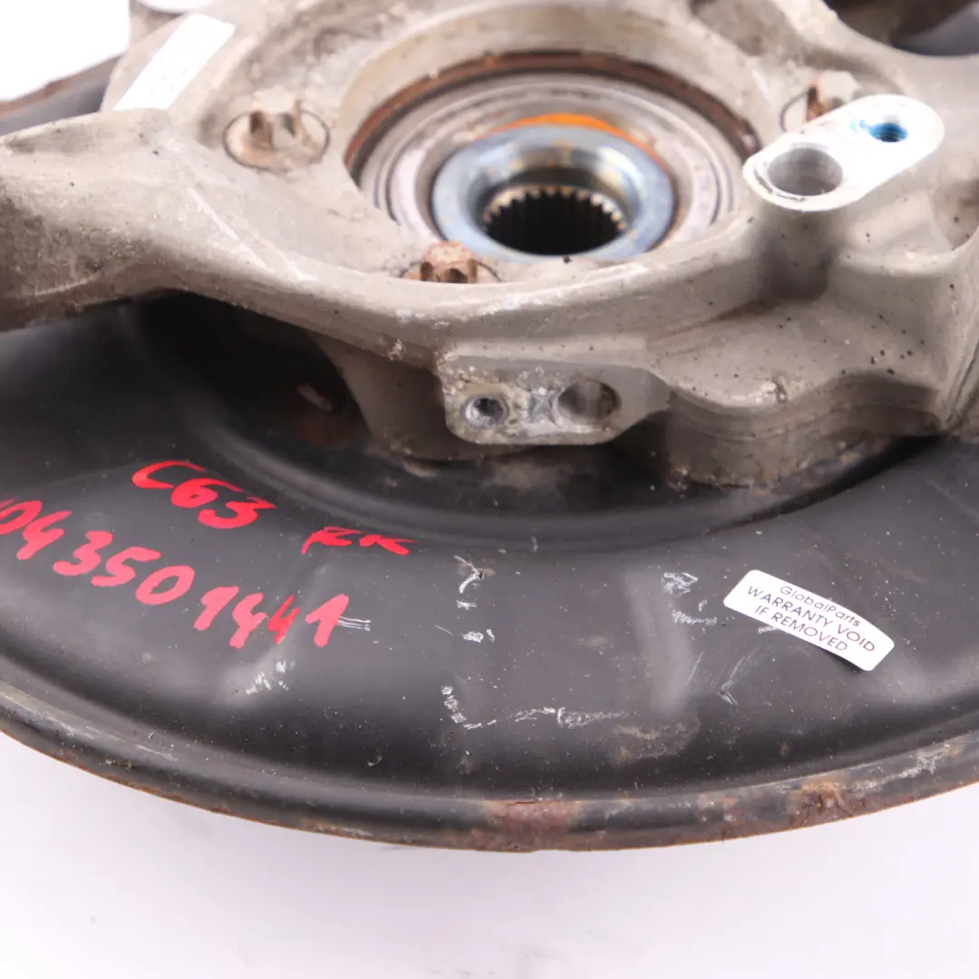 cubo rueda C63 AMG trasera derecha Suspensión Portador freno para Mercedes W204 con número de pieza A2043501341 Mercedes W204 cubo rueda C63 AMG trasera derecha Suspensión Portador freno - SKU A2043501441 - Número de pieza A2043501341