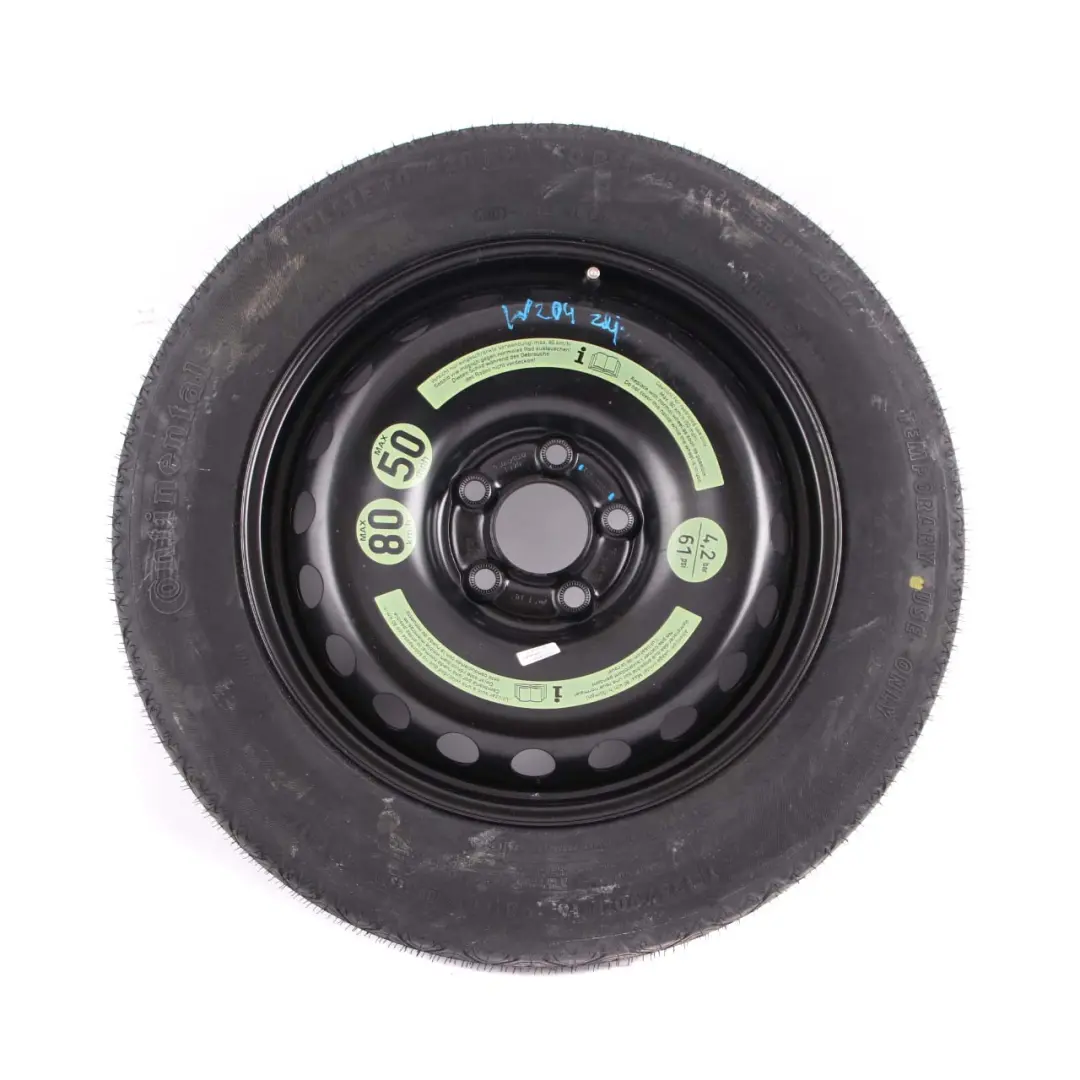 Ruota Scorta Acciaio Pneumatico R16 125/90 per Mercedes W204 Continental con numero di parte A2044000302 Mercedes W204 Continental Ruota Scorta Acciaio Pneumatico R16 125/90 - SKU A2044000302-1 - Numero di parte A2044000302