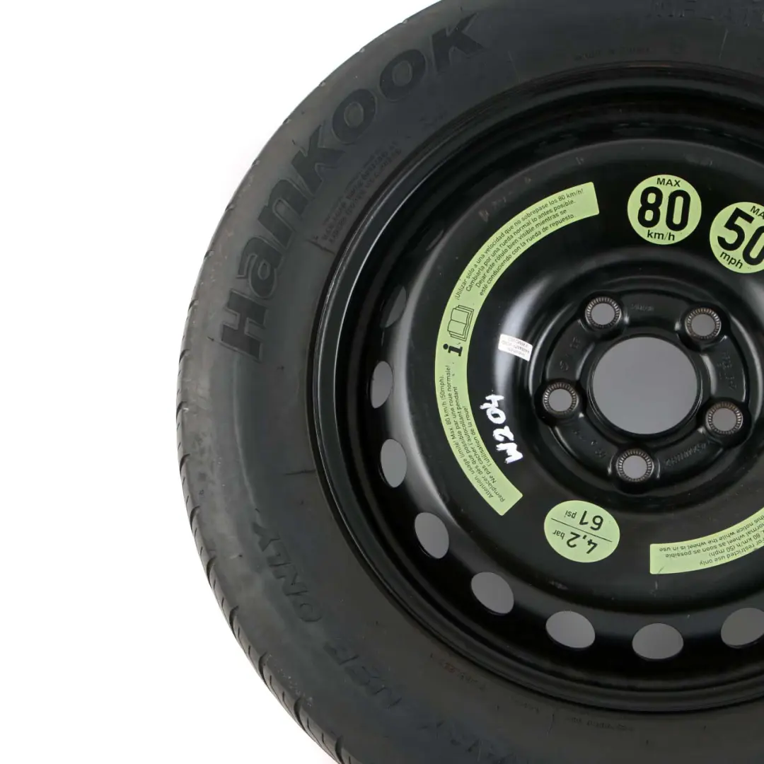  MercedesW204 Hankook Rueda de Recambio Acero Neumático R16 125/90 - SKU A2044000302 - Número de pieza A2044000302