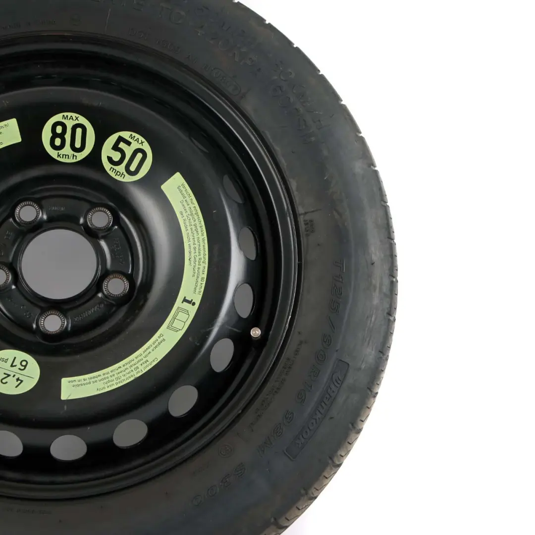  Mercedes-Benz C W204 Ruota di scorta Hankook in acciaio R16 125/90 - SKU A2044000302 - Numero di parte A2044000302