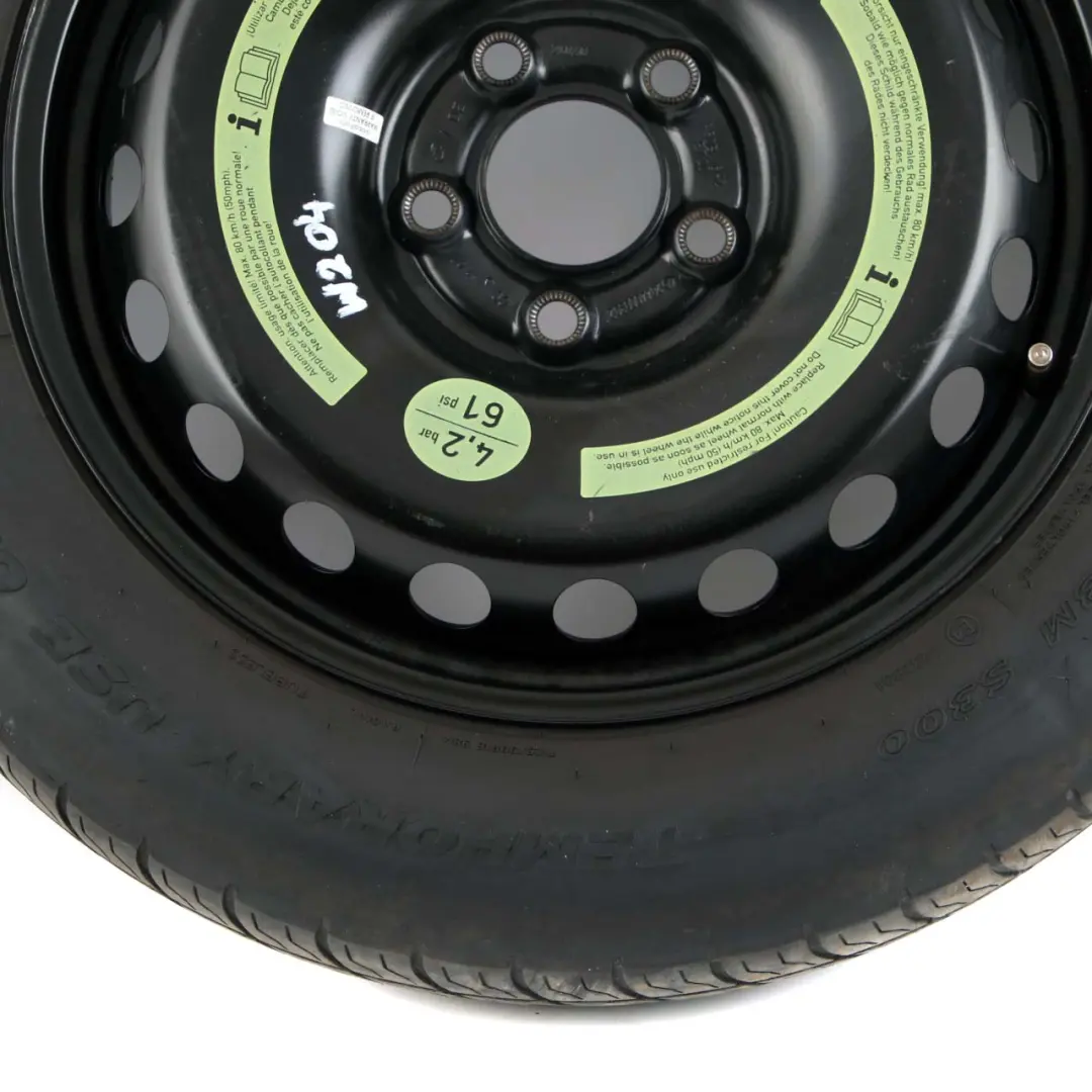 Mercedes-Benz C W204 Ruota di scorta Hankook in acciaio R16 125/90 - SKU A2044000302 - Numero di parte A2044000302