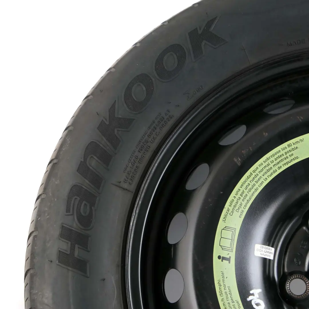 Mercedes W204 Hankook Roue de secours Pneu acier R16 125/90 - SKU A2044000302 - Numéro de pièce A2044000302