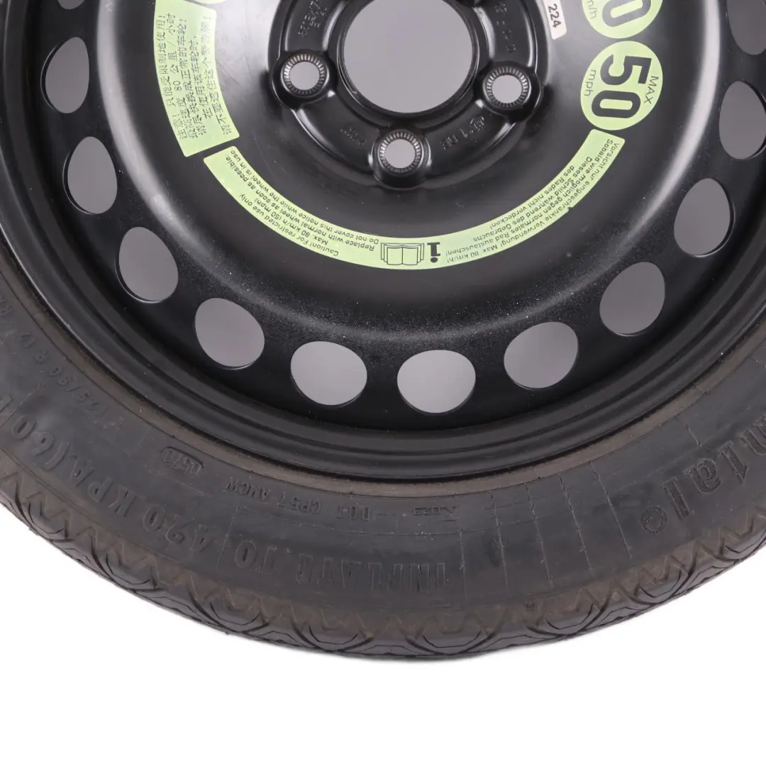 Spare Wheel Steel Tyre R17 125/80 to Mercedes W204 Continental with Part number A2044000402 Mercedes W204 Continental Spare Wheel Steel Tyre R17 125/80 - SKU A2044000402 - Part number A2044000402