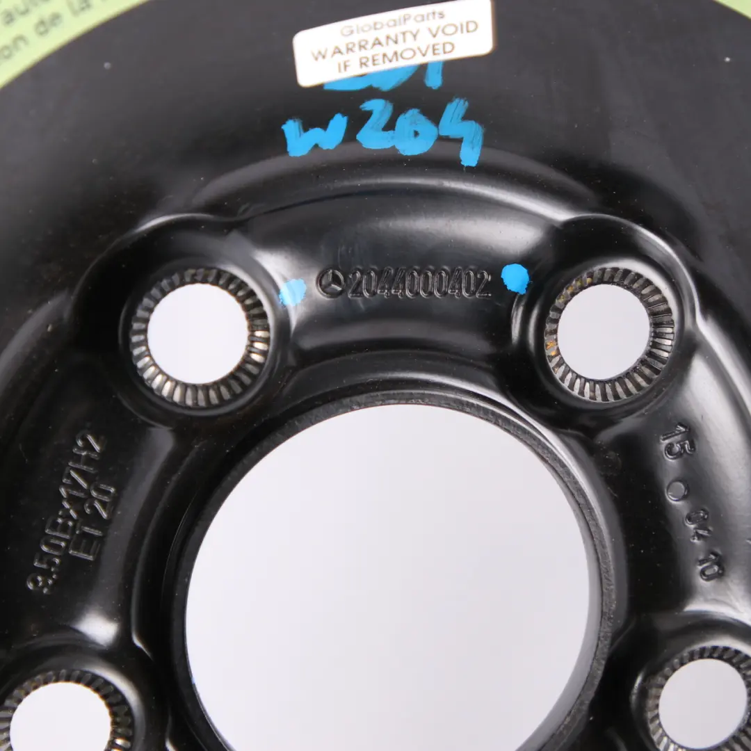 Mercedes W204 Continental Ruota di scorta in acciaio R17 125/80 - SKU A2044000402 - Numero di parte A2044000402