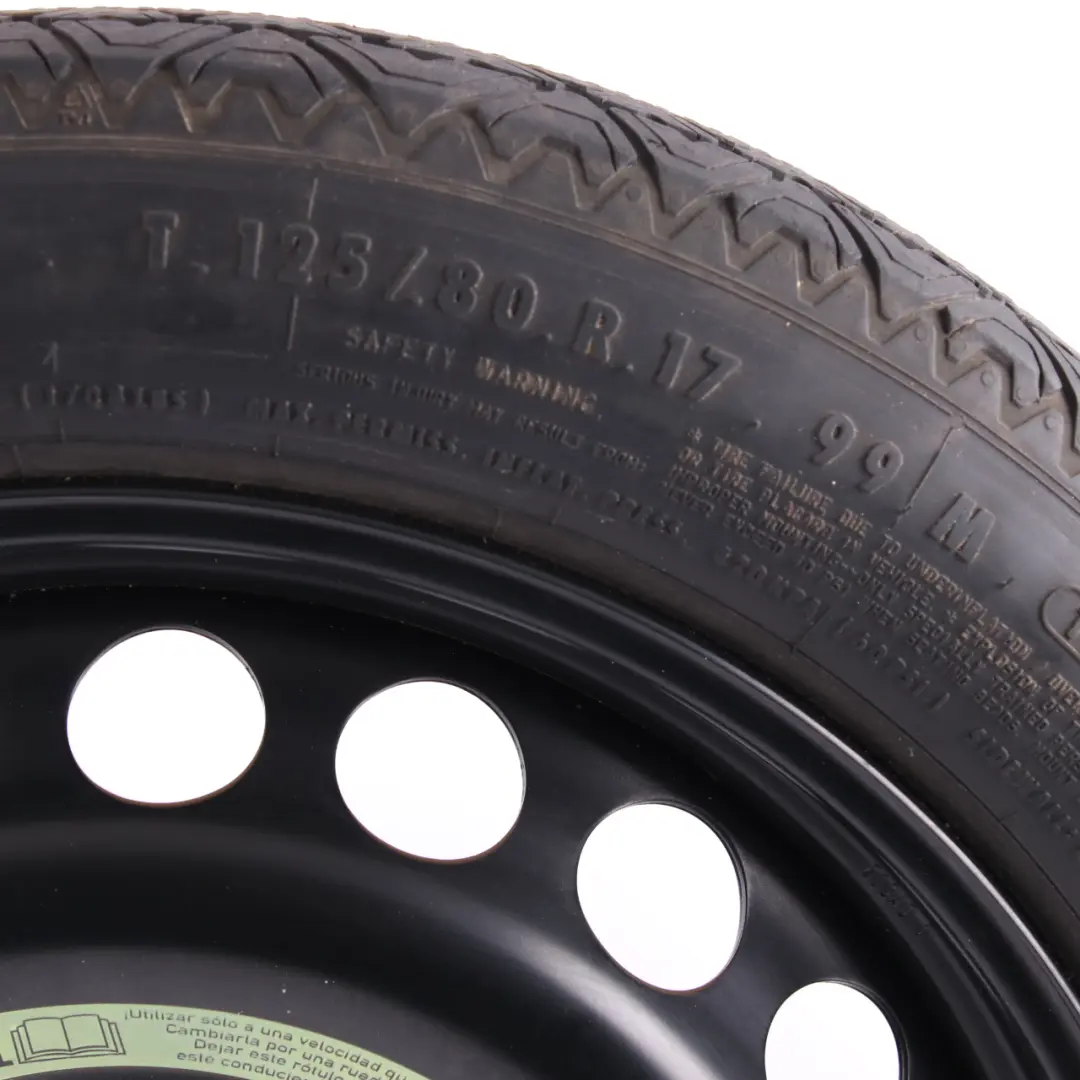 Mercedes W204 Continental Rueda Recambio Acero Neumático R17 125/80 - SKU A2044000402 - Número de pieza A2044000402