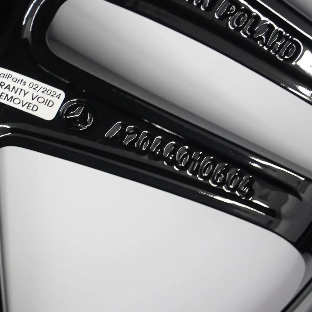 4x AMG Leichtmetallfelge 18" 7,5J/8,5J 7 Doppelspeiche poliert Mercedes W204 - SKU A2044010604/A2044010704-SET - Teilenummer A2044010604/A2044010704