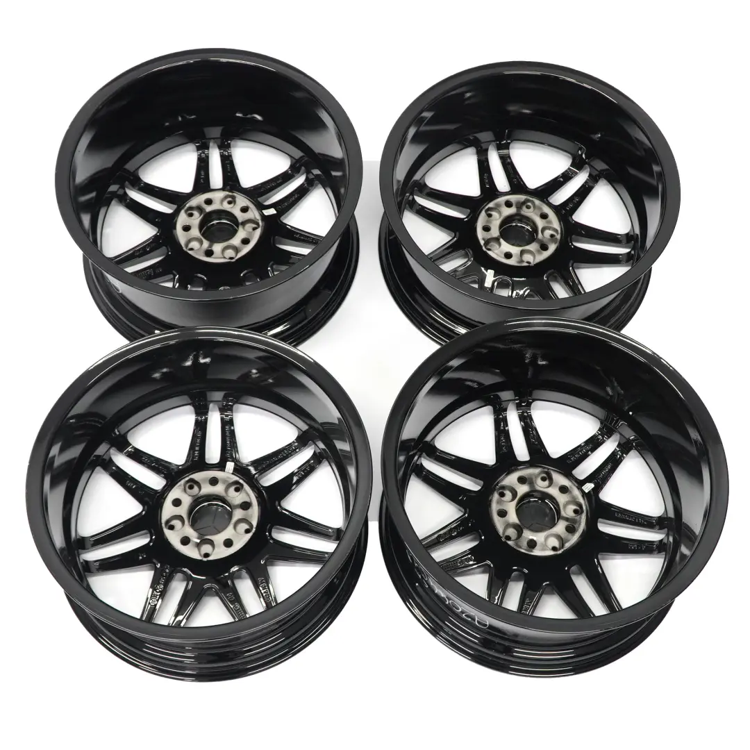 4x AMG Jante en alliage 18" 7,5J/8,5J 7 à doubles branches polies Mercedes W204 - SKU A2044010604/A2044010704-SET - Numéro de pièce A2044010604/A2044010704